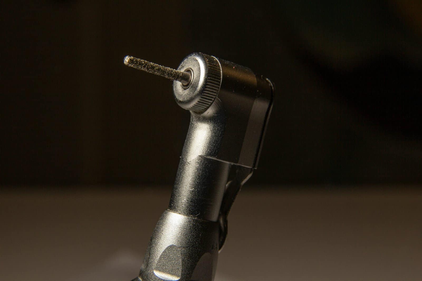 a close up of a metal object on a table